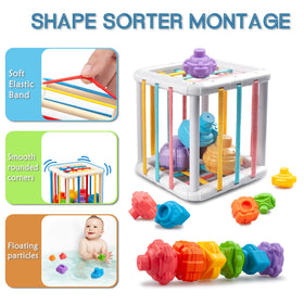 SYUUKH 12-color soft blocks support early color and shape recognition.