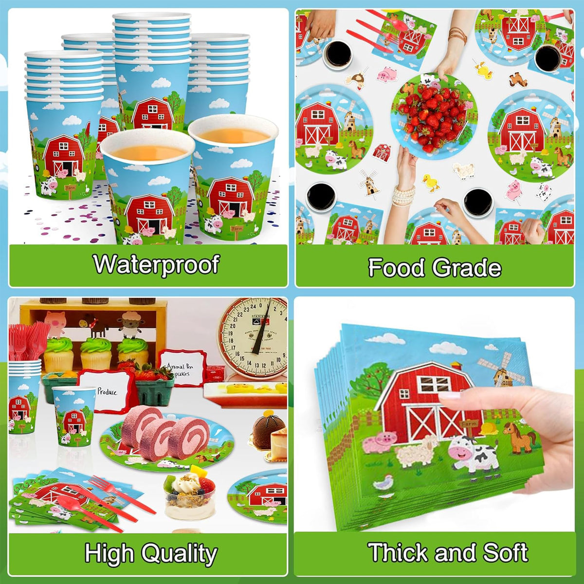 Syxdwz complete party set for a seamless farm-themed celebration