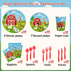 Syxdwz farm dessert plates 7-inch, ideal for desserts and small bites