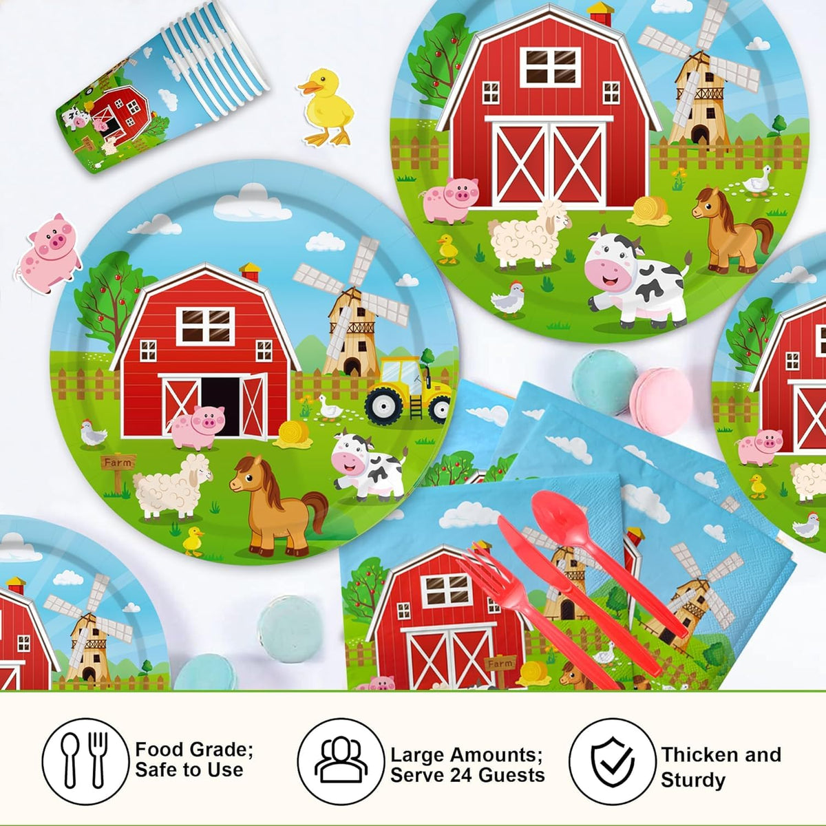 Syxdwz farm napkins 16.5x16.5 inches, generous and convenient