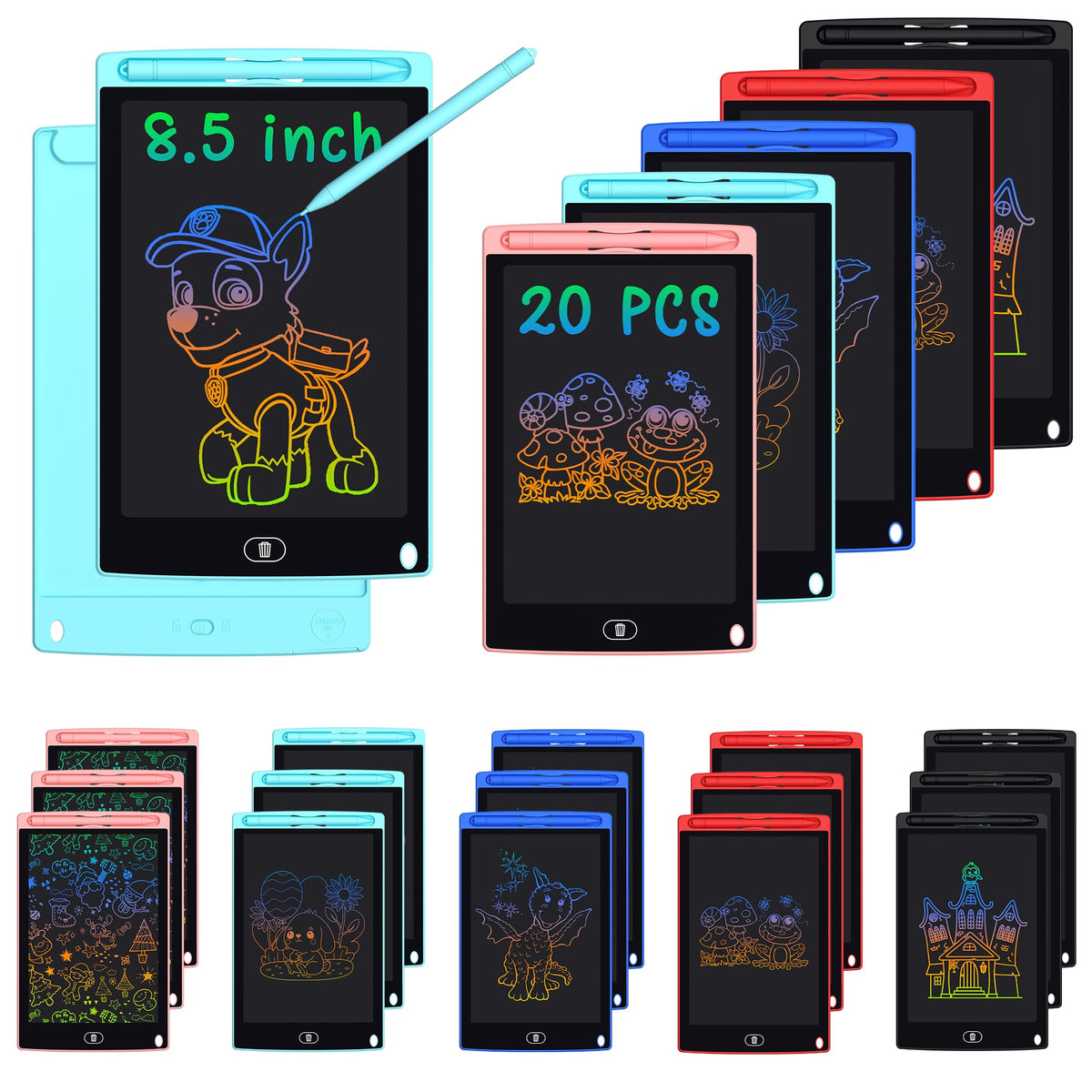 Szhsk 20-pack classroom set of 8.5-inch LCD writing tablets for eco-friendly learning.