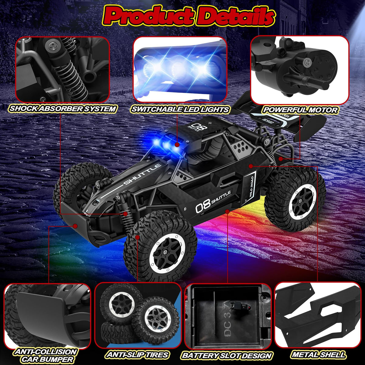 SZJJX 2.4GHz remote enables interference-free multi-car racing