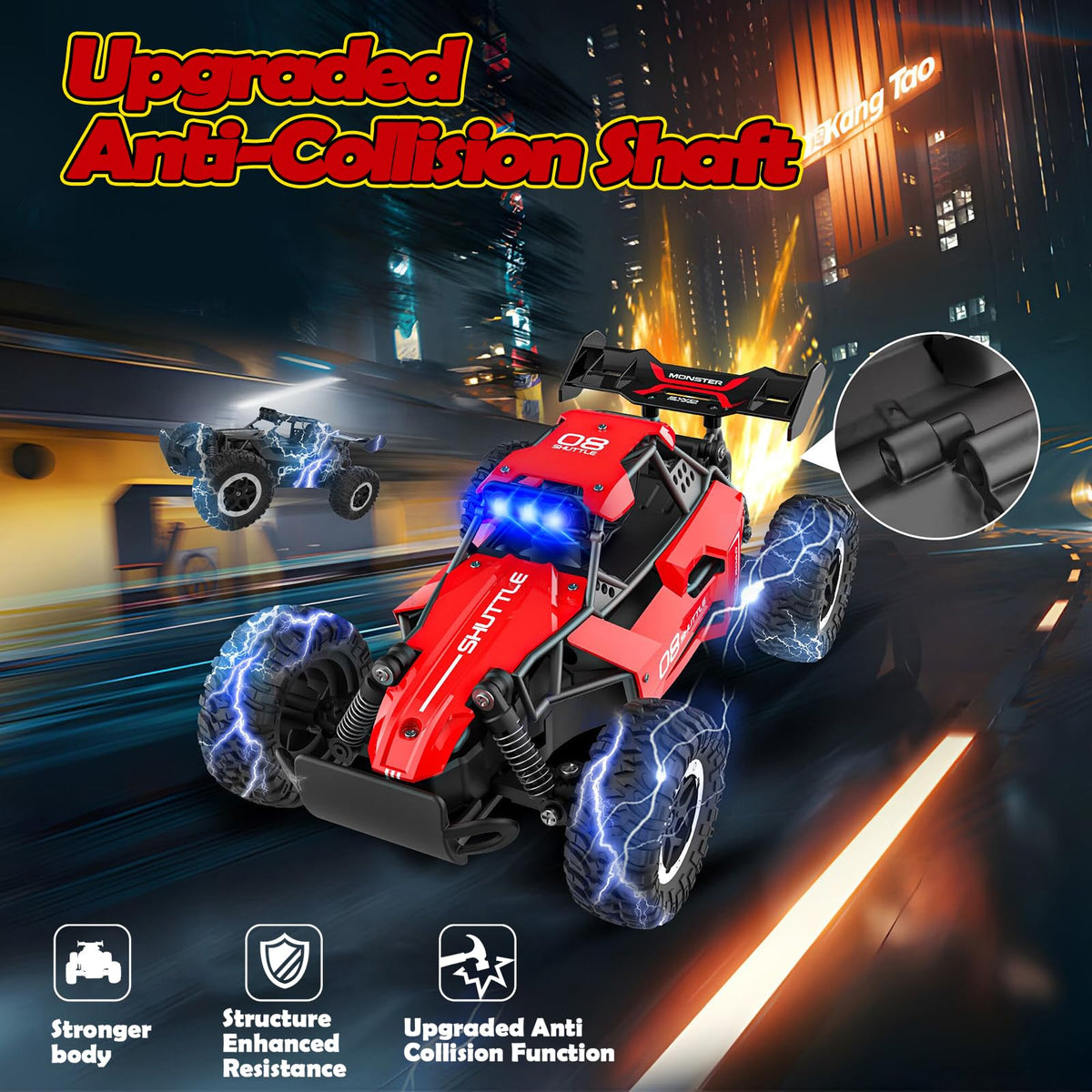 SZJJX RC car on-terrain wheels absorb shocks for smooth outdoor rides