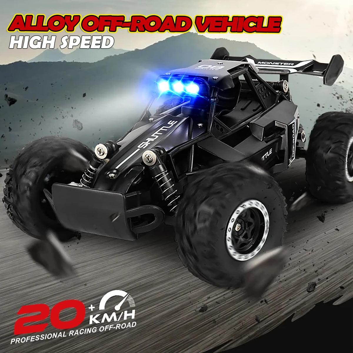 SZJJX RC car alloy body emphasizes durability and resilience during play