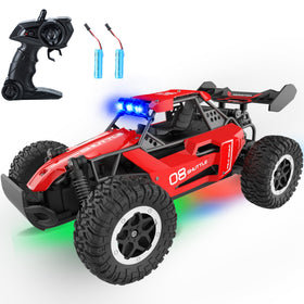 SZJJX remote control car with LED headlights for night play