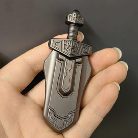 T-Conceal EDC Sword grey front view for compact desk-friendly stress relief.