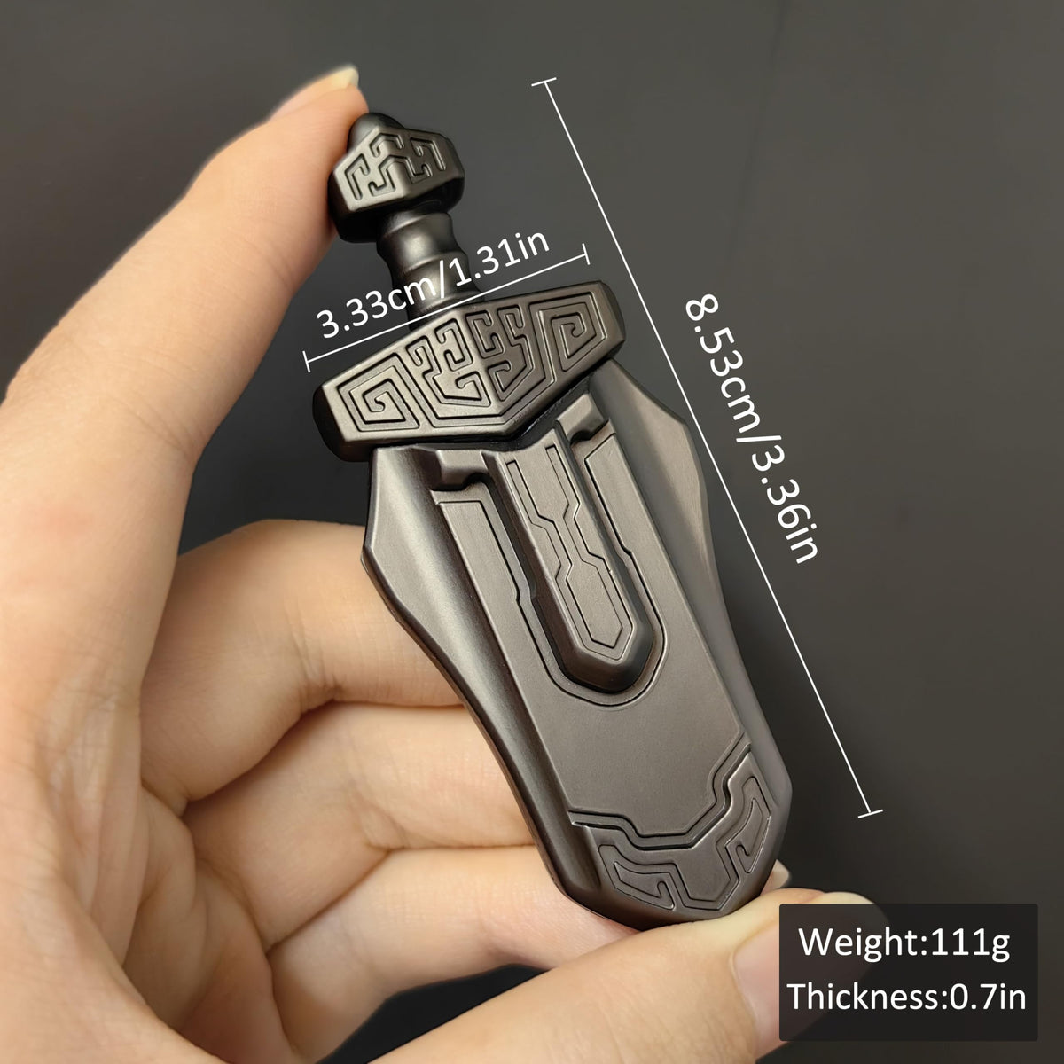 T-Conceal EDC Sword grey packaging view ready for gifting.