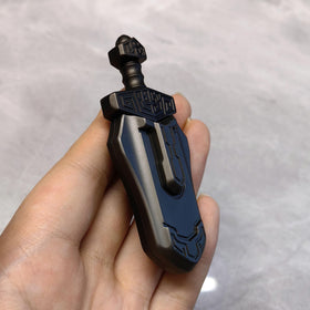 T-Conceal EDC Sword grey top view emphasizes slim ergonomic profile.