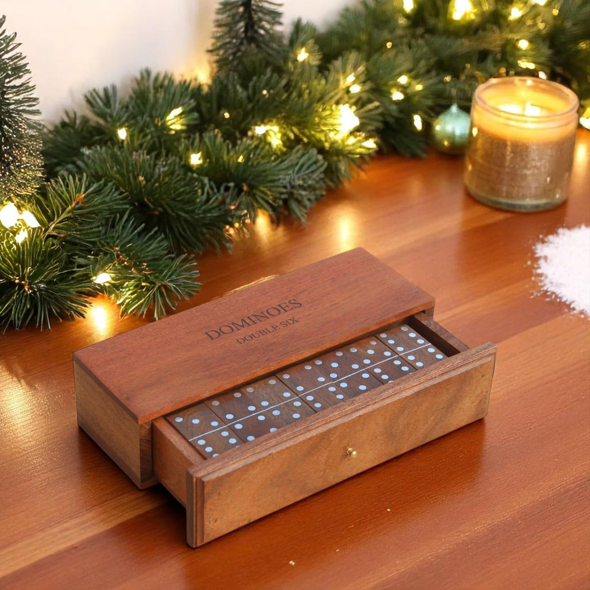 T one woods gift-ready dominoes box suitable for gifting
