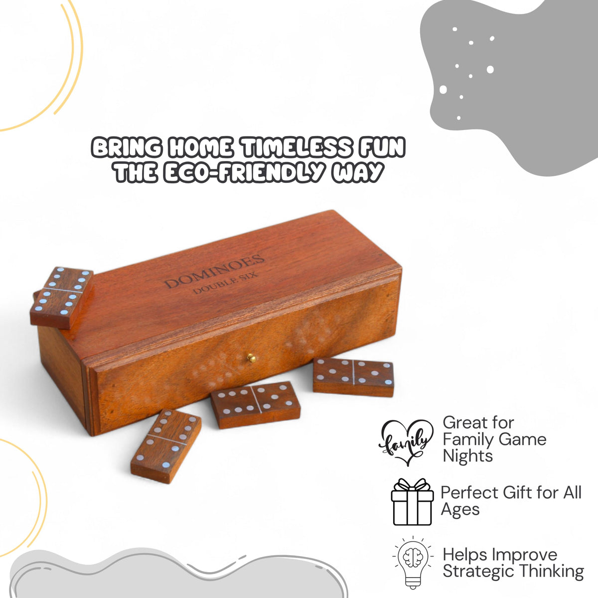 T one woods intergenerational play domino set promoting family bonding