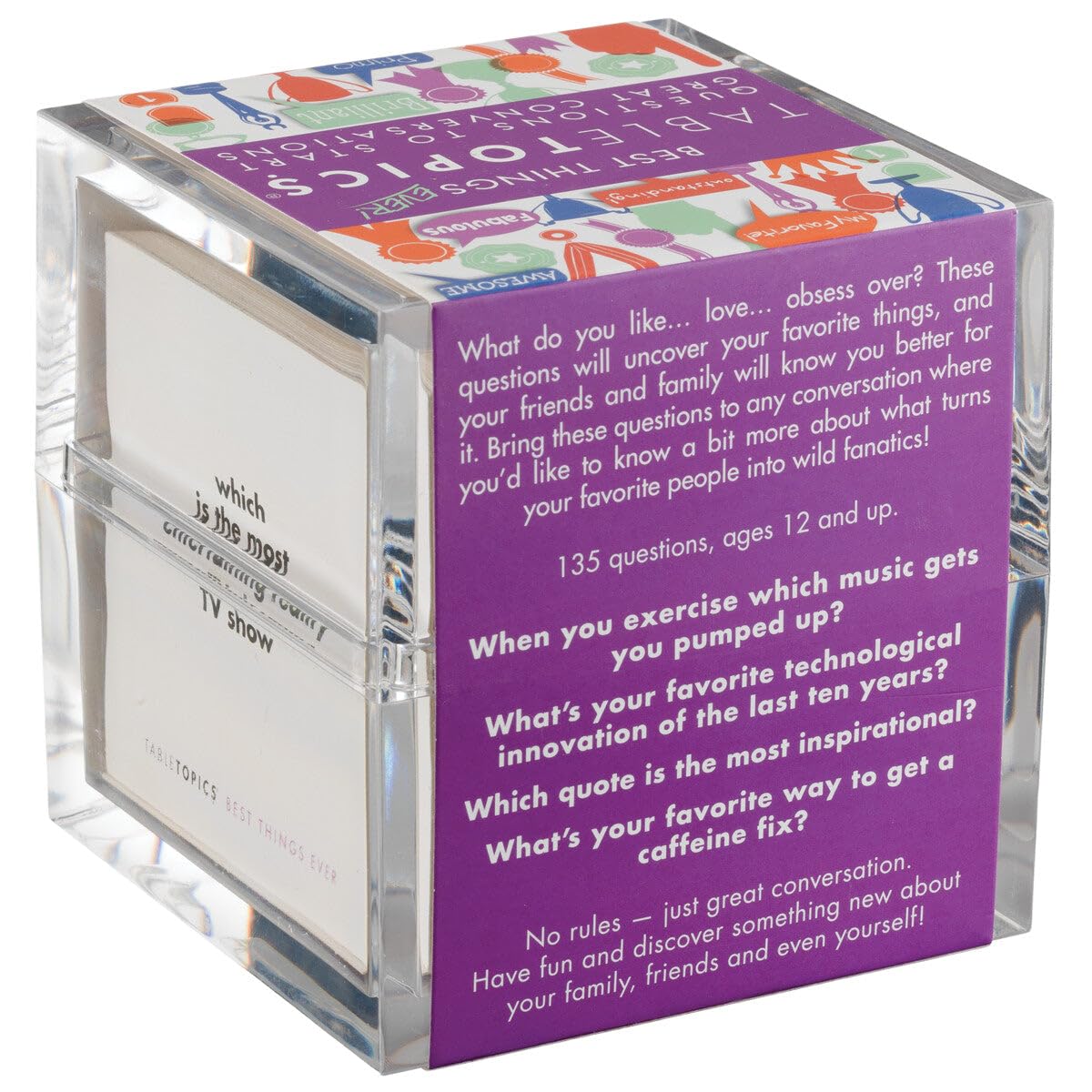 TableTopics Best Things Ever birthday party prompts help break the ice.