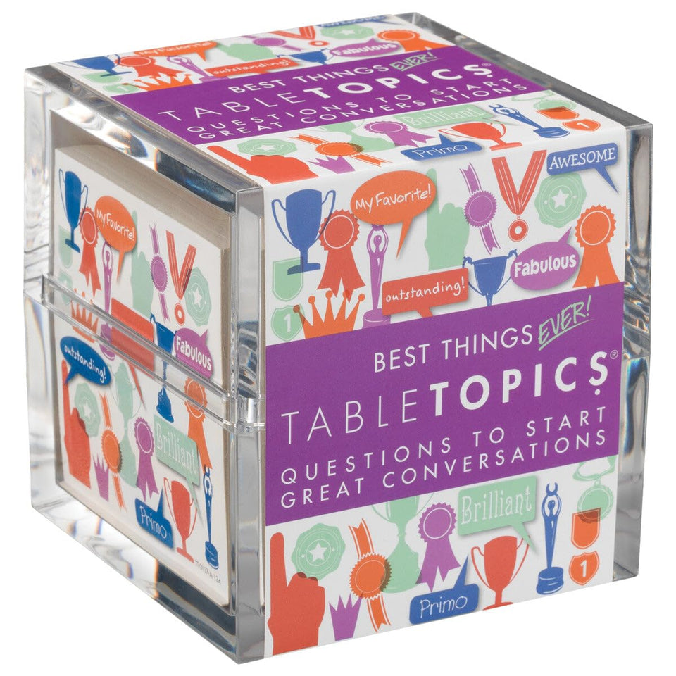 TableTopics Best Things Ever cards pack for effortless ice-breakers and engaging conversations.