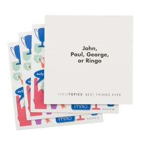 TableTopics Best Things Ever family and friends night prompts.