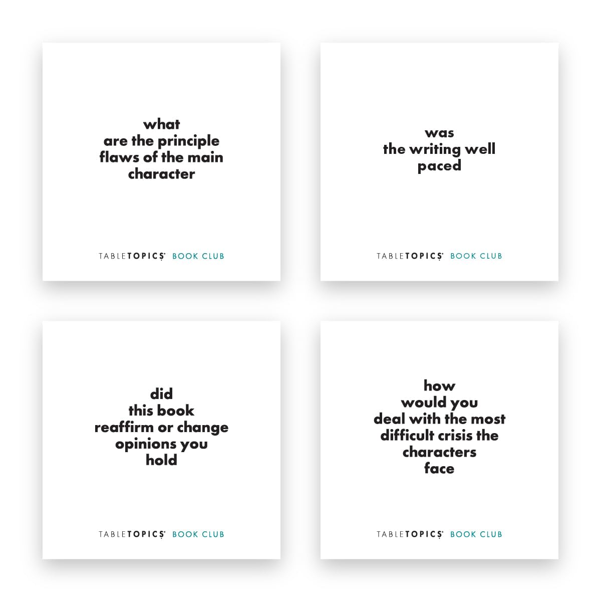 TableTopics Book Club Questions gift-pack ideal for book lovers.