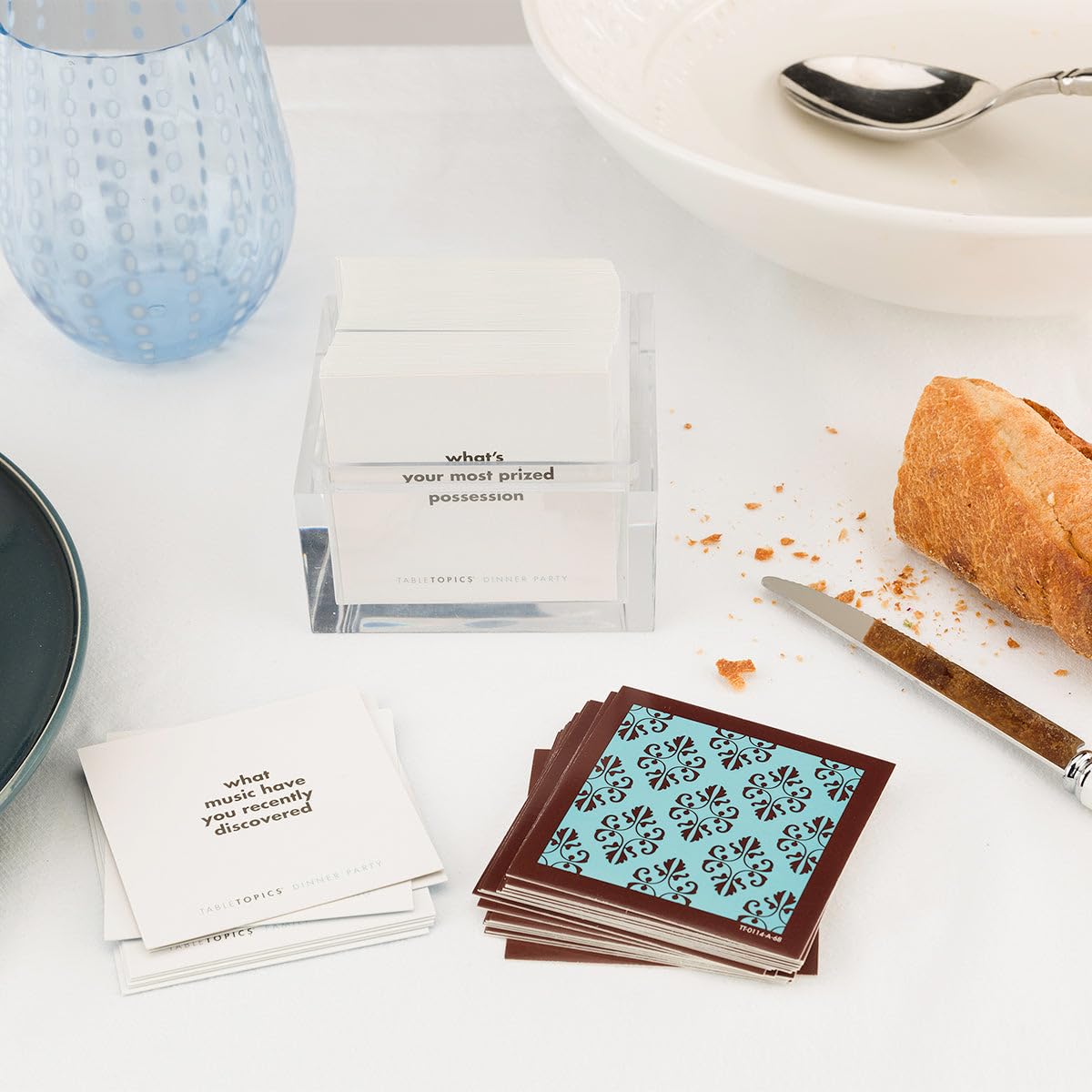 TableTopics cube packaging keeps prompts accessible