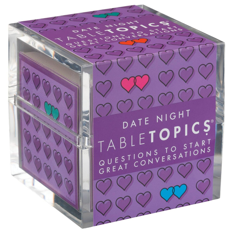 TableTopics Date Night cards pack in a gift box, ideal for couples.