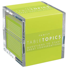 TableTopics family conversation cards deck on dinner table for connection