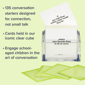 TableTopics family time using cards at dinner to spark dialogue