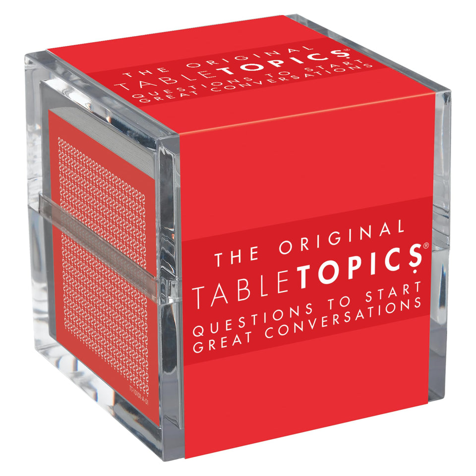 TableTopics original conversation starter cards with 135 questions for engaging gatherings