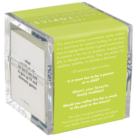 TableTopics printed questions on sturdy cards for durable daily use