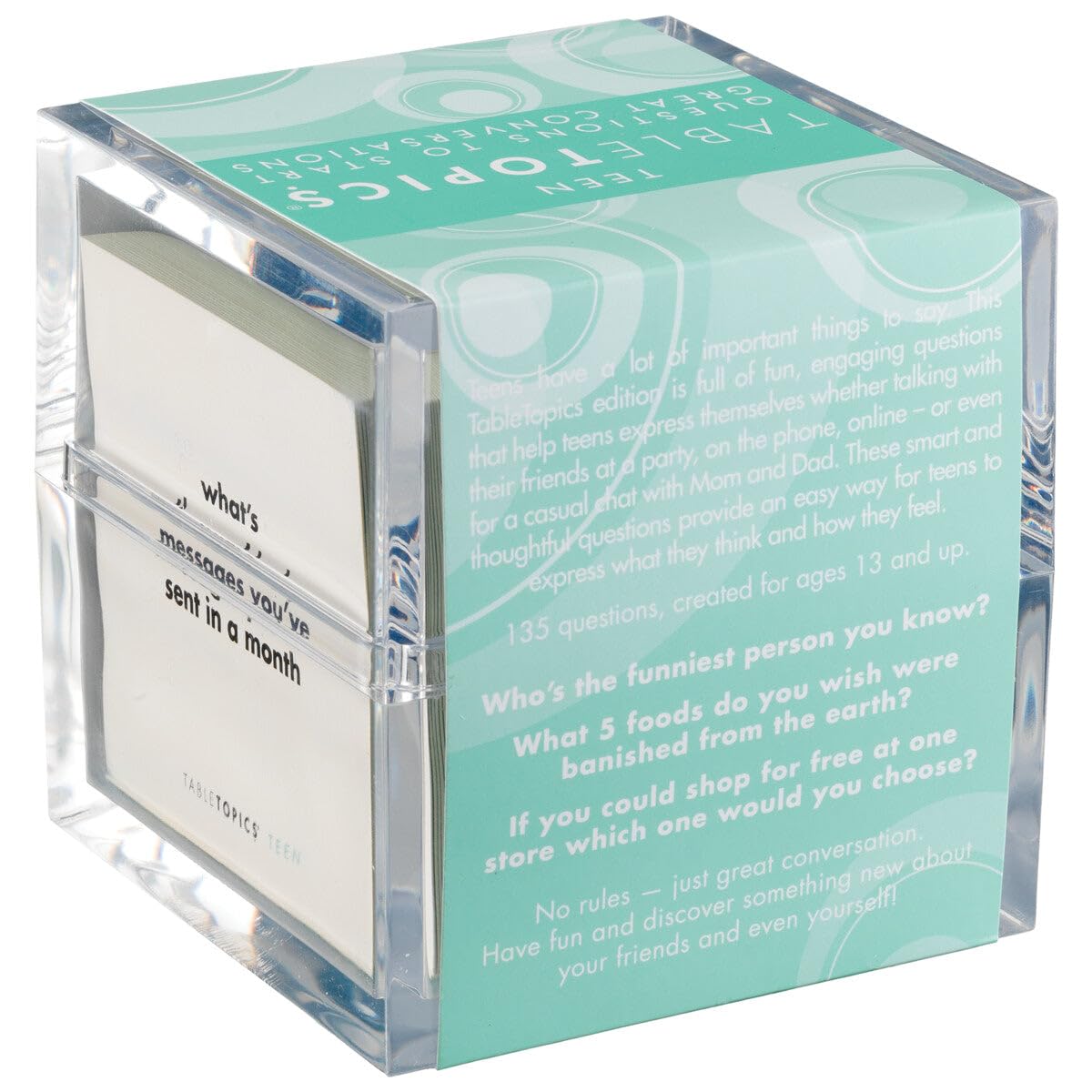 TableTopics Teen cards feature printed questions for teen-led discussions