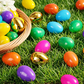 Taboom durable plastic eggs useful for Easter baskets and classrooms.