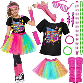 Tacobear 80s costume set T-shirt, soft and breathable for kids' party wear