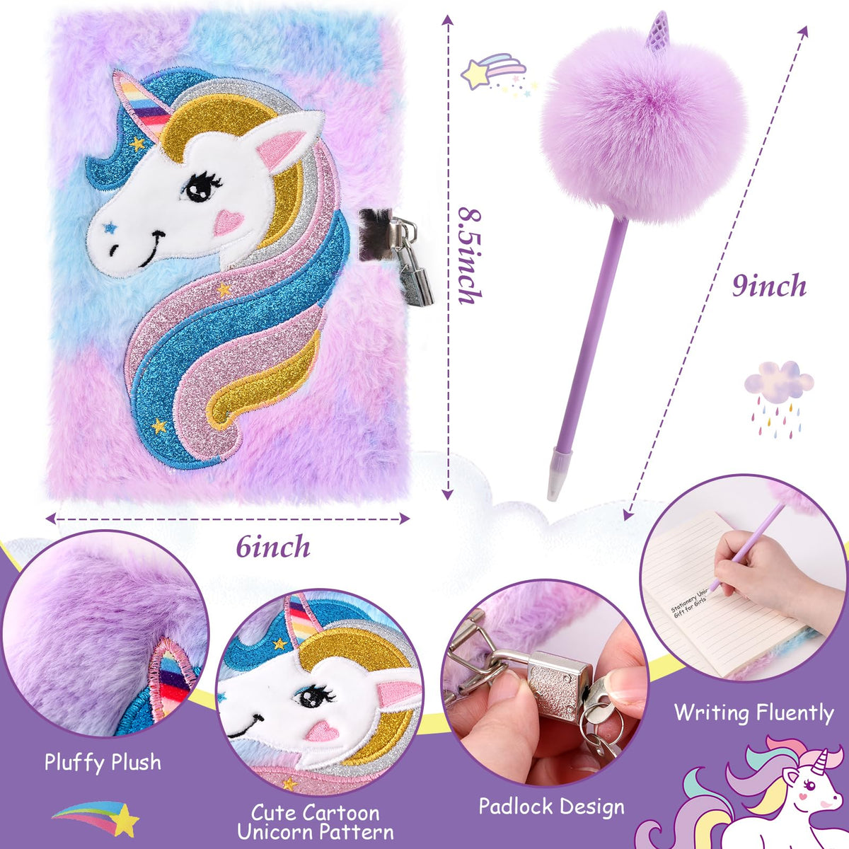Tacobear unicorn water bottle for on-the-go hydration