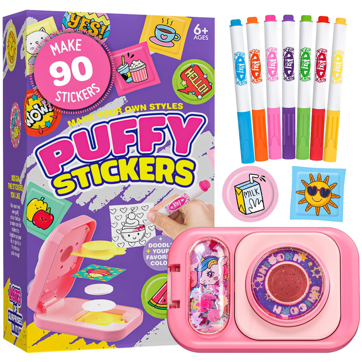 Tacopet Sticker Maker displays 90 designs for creative kid sticker projects