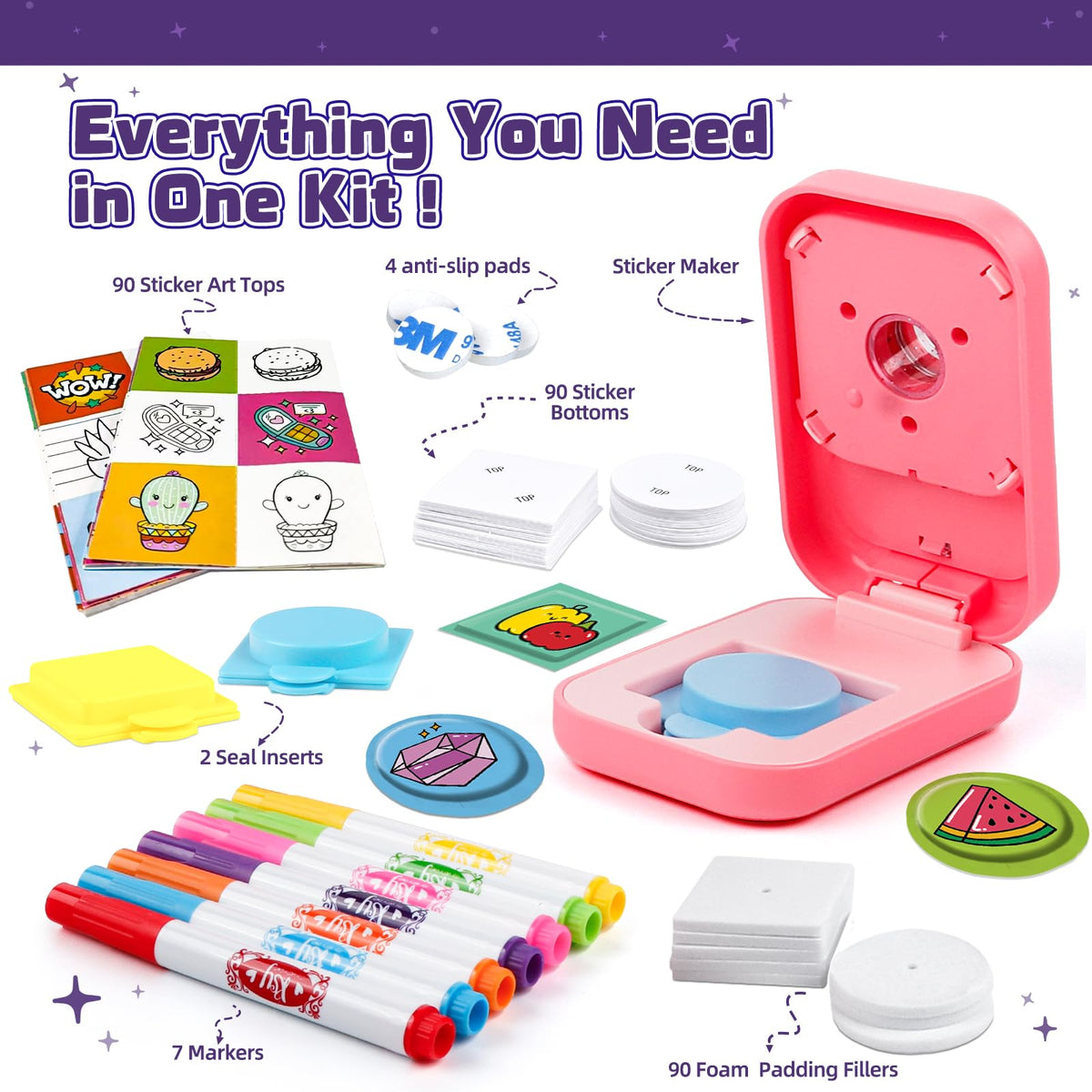 Tacopet Sticker Maker foam pads help create soft texture layers