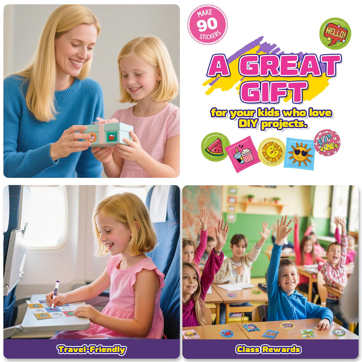 Tacopet Sticker Maker shape inserts offer varied sticker shapes