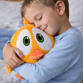 Tacumo Where's Chicky plush toy gift-ready packaging for birthdays and holidays.