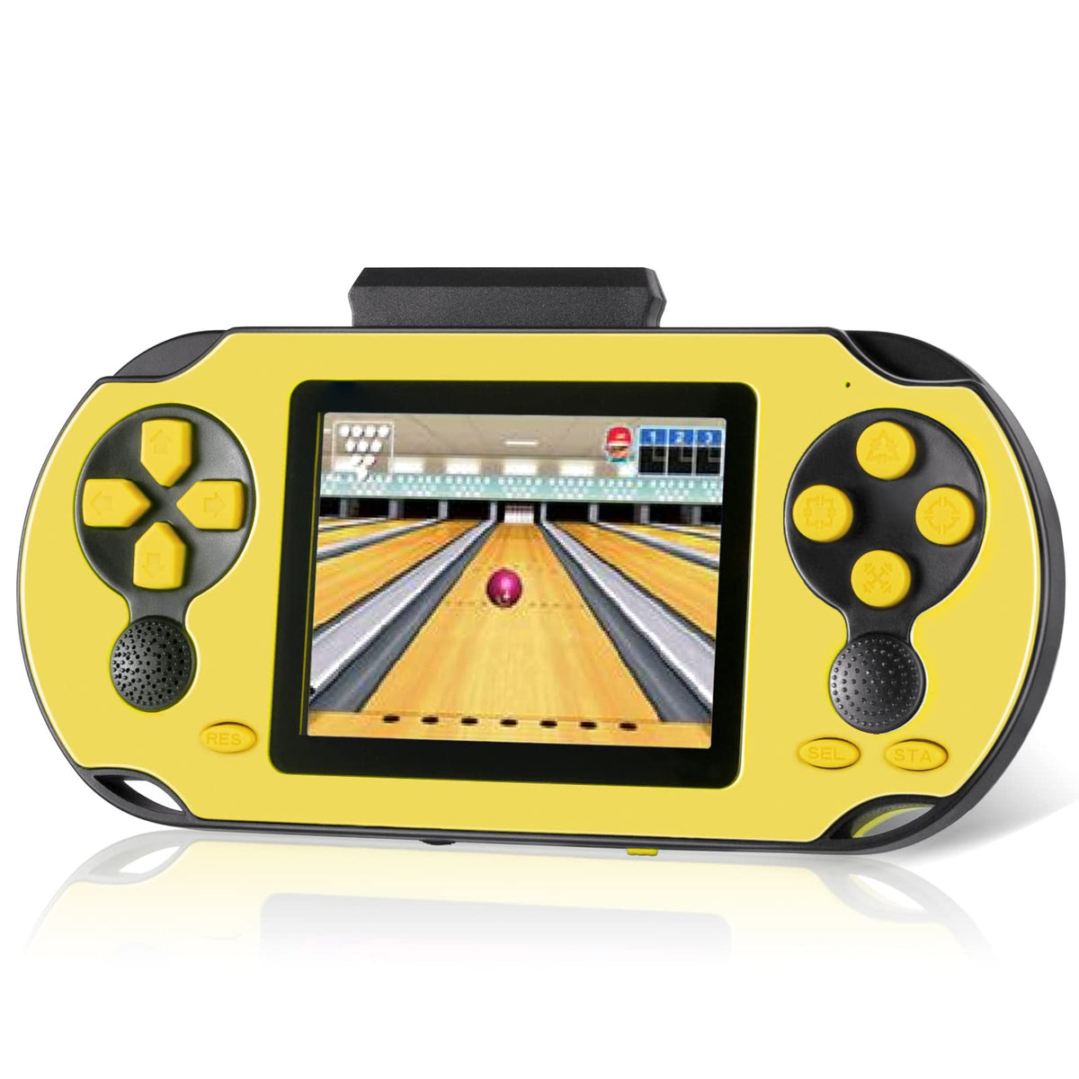 TaddToy 16Bit handheld front view, compact design ideal for travel play