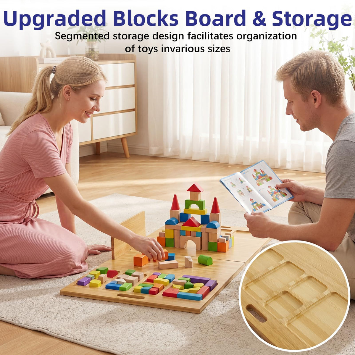 Tademis baseplate table featuring 11 trays and a shelf for organized parts.