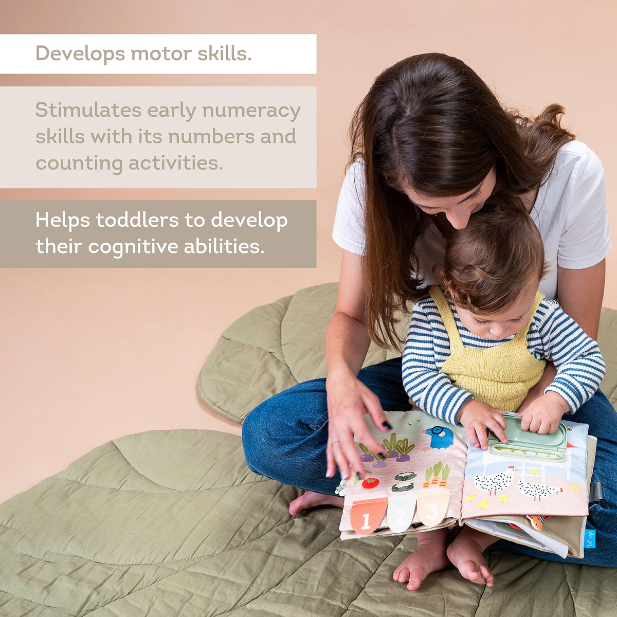 Taf Toys Busy Book numbers counting prompts early numeracy through playful repetition