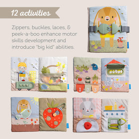 Taf Toys Busy Book peekaboo flaps entertain while developing focus and memory