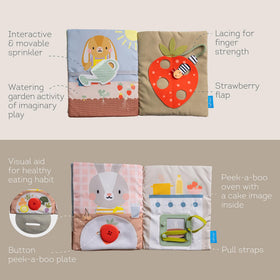 Taf Toys Busy Book travel-friendly design keeps toddlers engaged during flights