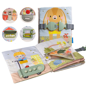Taf Toys Busy Book zipper activity enhances fine motor skills during car rides