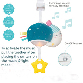 Taf Toys Musical Mini Moon soothing sounds aid quiet moments on walks.