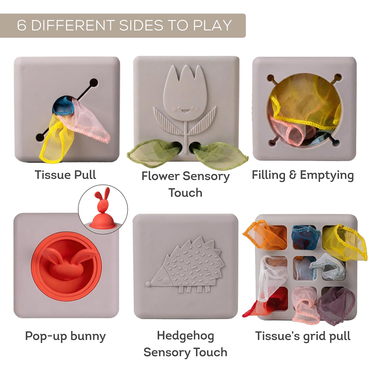 Taf Toys tissue box toy 3D flower for touch development