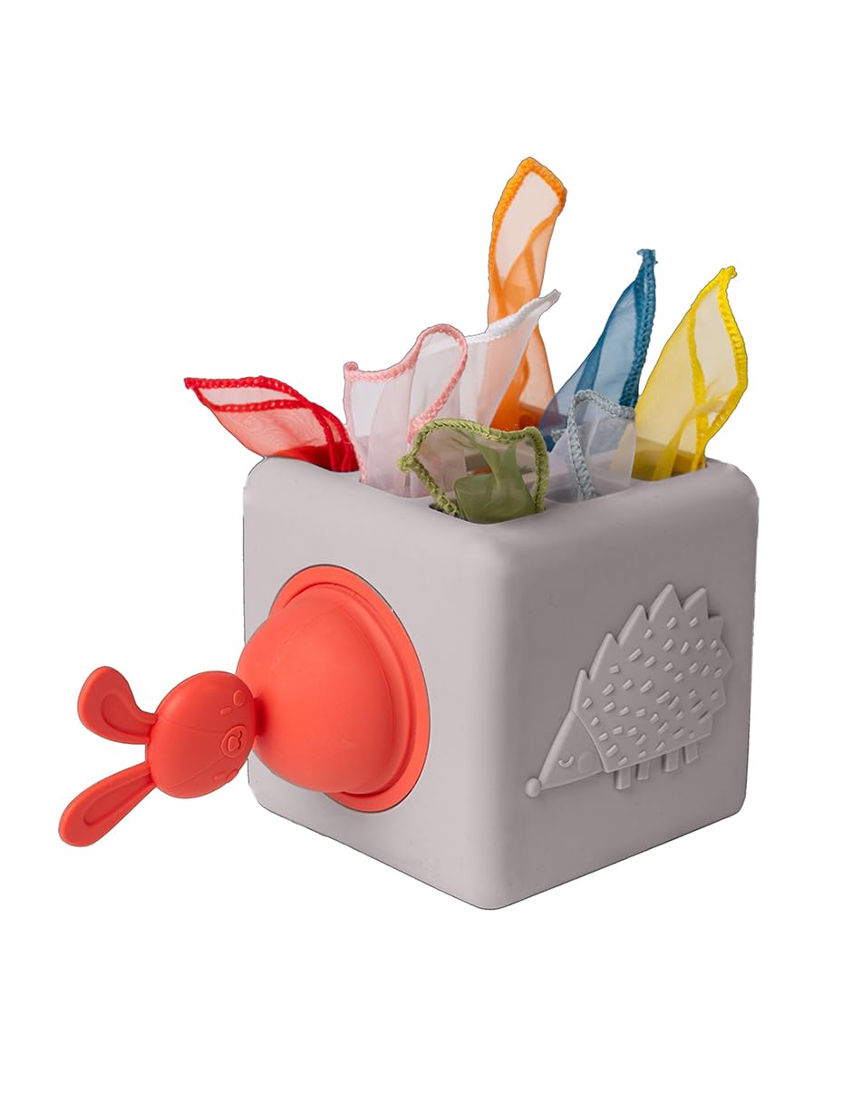 Taf Toys tissue box toy pull-through grid for threading