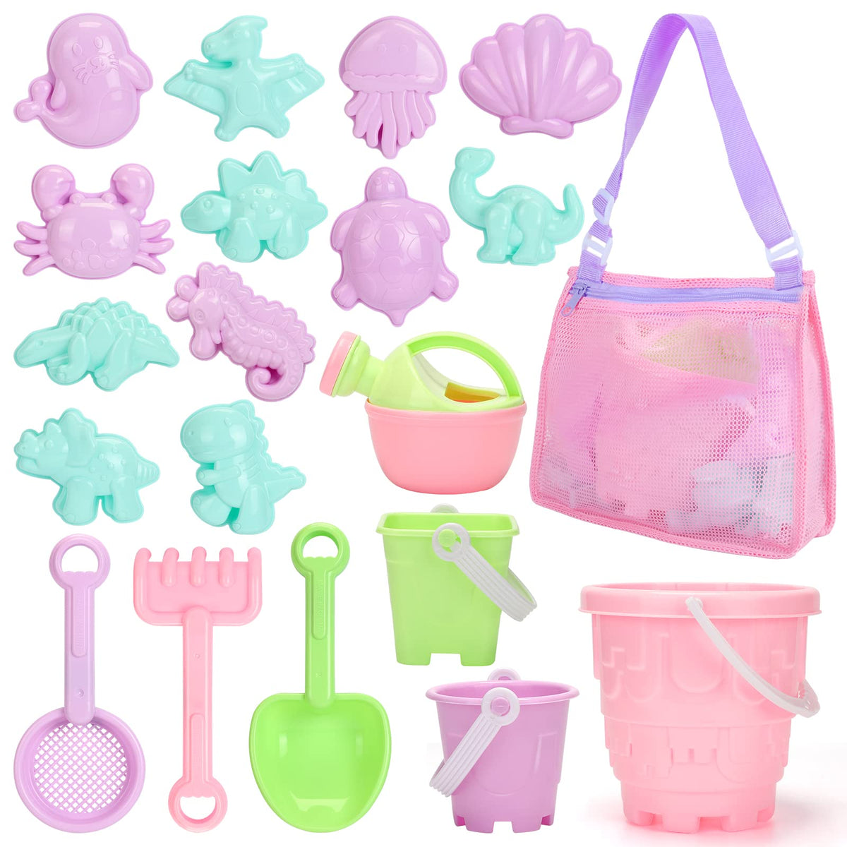 Tagitary beach shell bag keeps toys organized for easy beach days