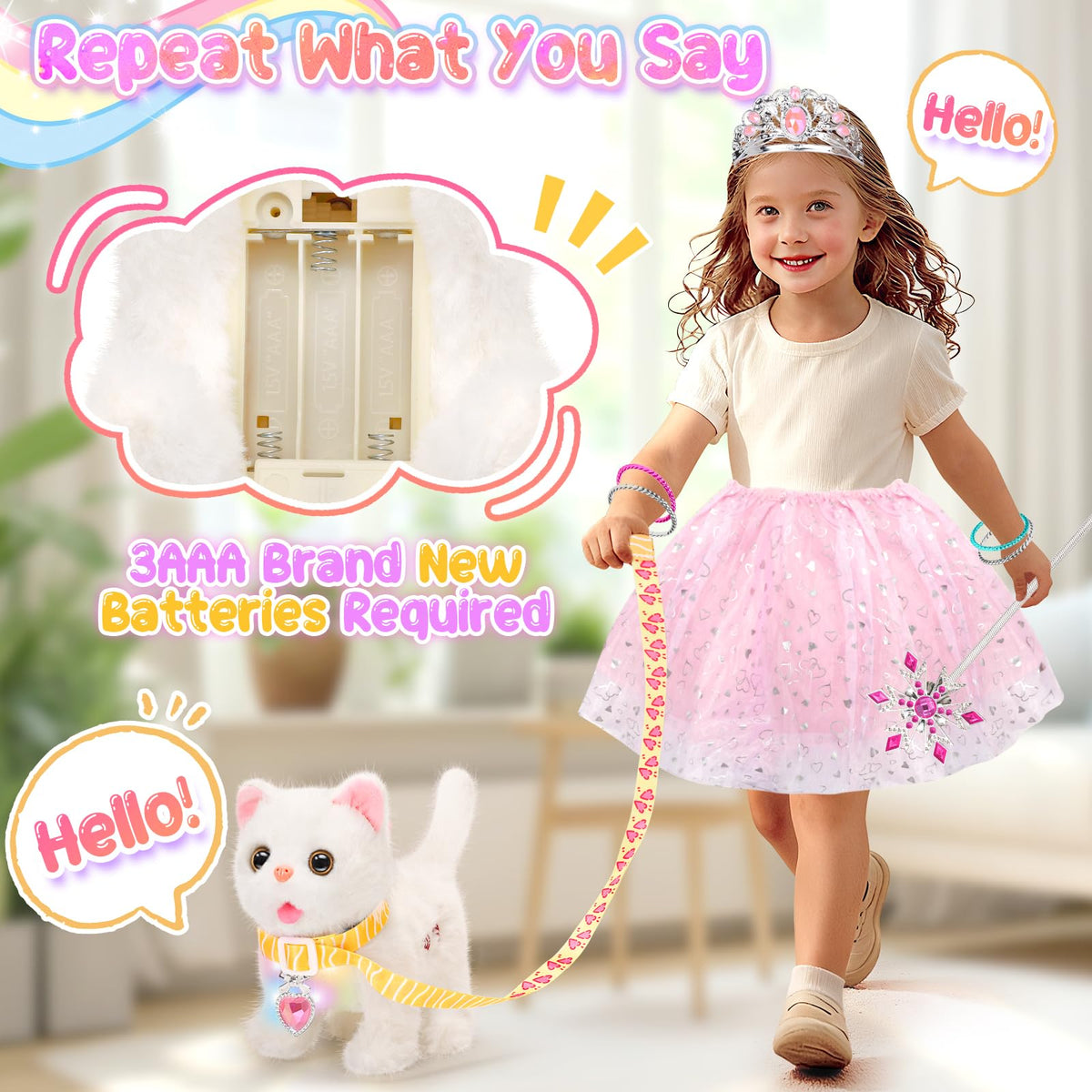 Tagitary jewelry set with crowns, necklaces, and earrings for dress-up fun.