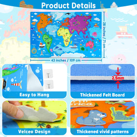 Taika World Felt Set animal icons for imaginative travel