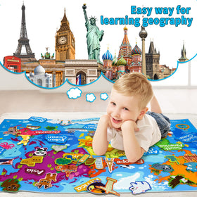 Taika World Felt Set places icons with famous landmarks