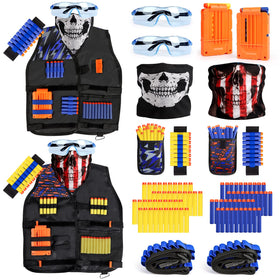 Taiker Nerf Vest Kit front view with dual vests for team play
