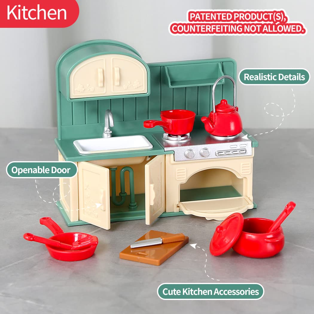 TAKIHON bathroom furniture compact pieces for cozy dollhouse scenes
