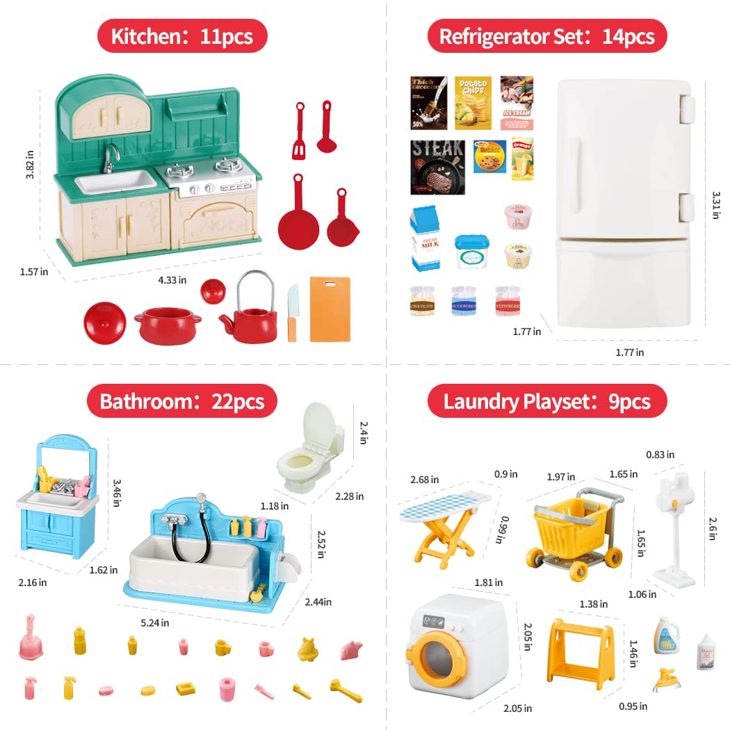 TAKIHON dining area accessories colorful items to decorate dollhouse spaces