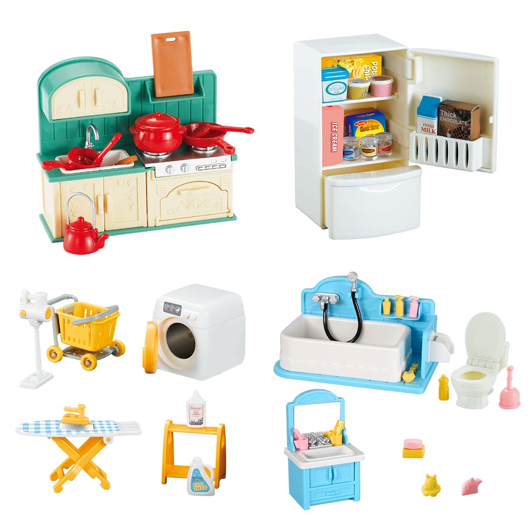 TAKIHON kitchen set with realistic mini appliances for imaginative play and role-play fun