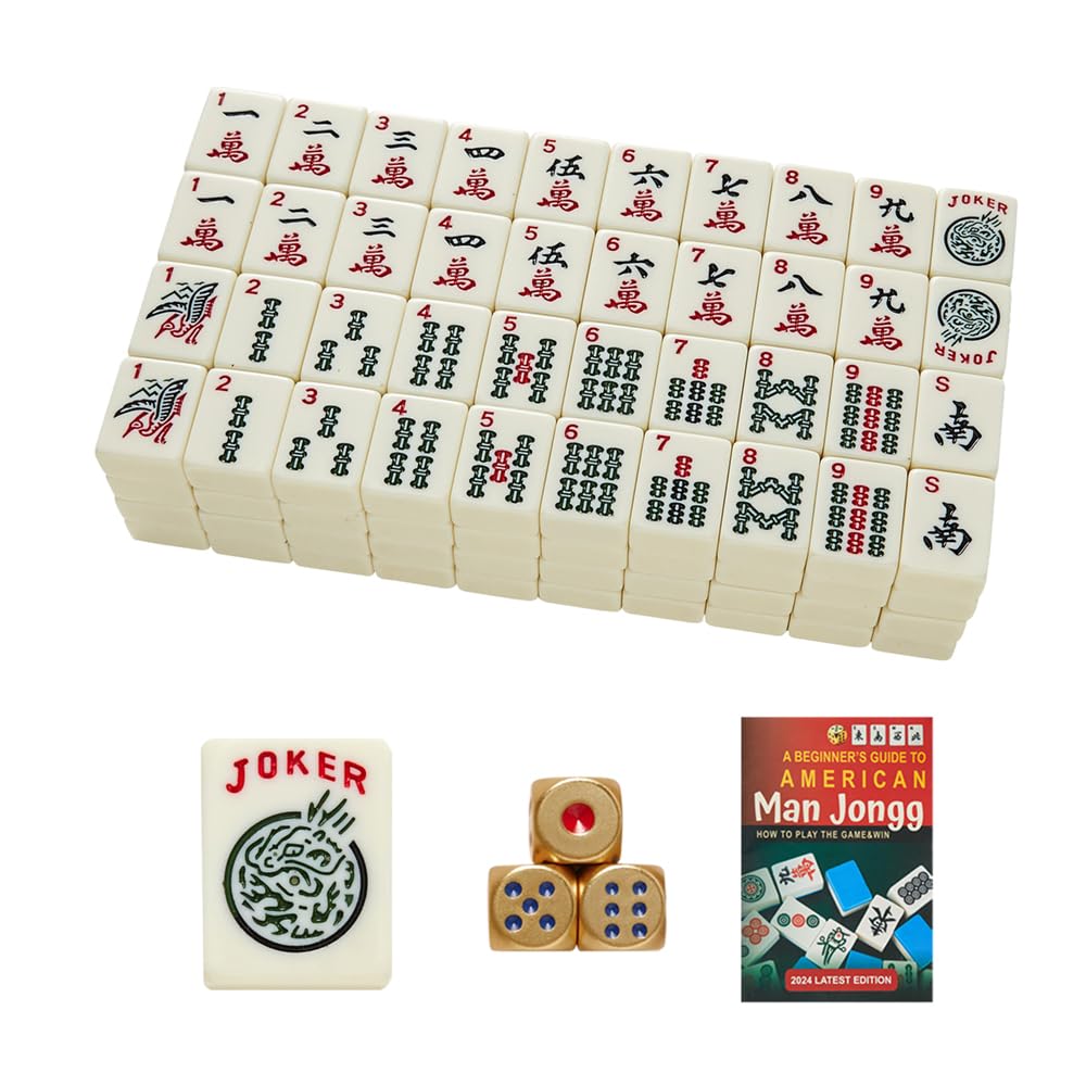 TAIKULA ivory Mahjong tiles for authentic gameplay and comfortable handling.